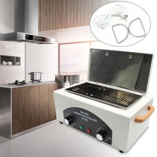 Stérilisateur à Chaleur Sèche 1.9L - Stérilisateur Haute Température Jusqu'à 220°C Pour Restauration, Salons Et Cosmétiques