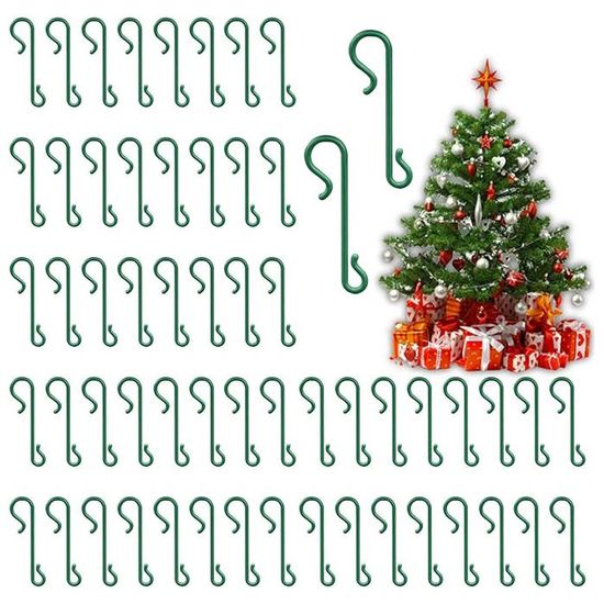 Decor De Noel Crochets Pour Boules De Noël Trimming Shop - Lot De 300 Pièces Argentées Accessoires Décoration Sapin