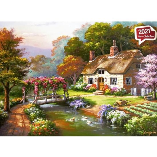 Puzzle 3000 pièces - ANATOLIAN - Rose Cottage - Paysage et nature - Adulte - 3000 pièces