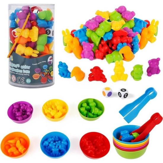 Jouets Montessori Animaux De La Ferme – 10 Pièces En Silicone, Tri Des Couleurs, Empilage, Dès 1 An