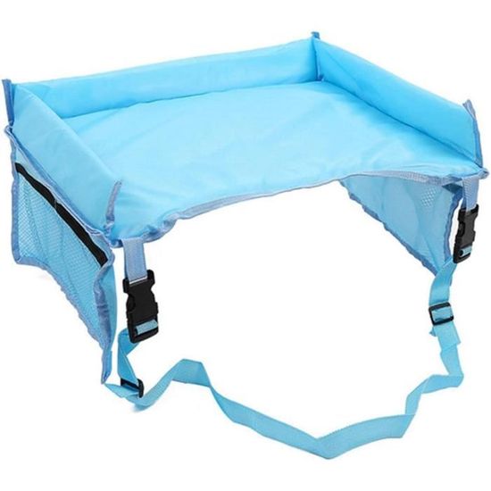 Plateau De Voyage Enfant Voiture – Table Siège Auto Pliable Portable, Noir, Idéal Randonnée Avion Poussette Avec Espace Jeux & Rangement