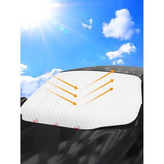 SHAOHAO Pare-Soleil Pliable Pour Citroën C3 / C3 Aircross 2017-2024 - Tissu Enduit Argenté Anti-UV Et Anti-Chaleur