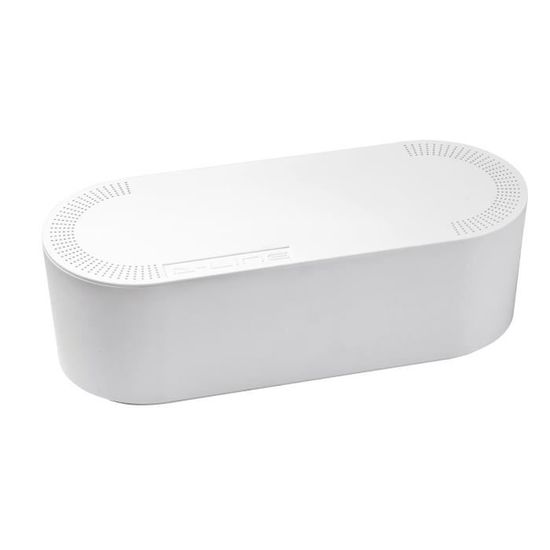 D Line Boite De Rangement De Cables Boite Cache Cable Garder Les Cables Bien Ranges Blanc Grande Boite Pour Bloc A 6 Prises Cdiscount Bricolage