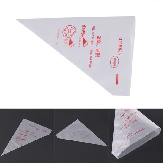 Poche à douille - VVIKIZY - Lot de 100 - Plastique de qualité alimentaire - Réutilisables