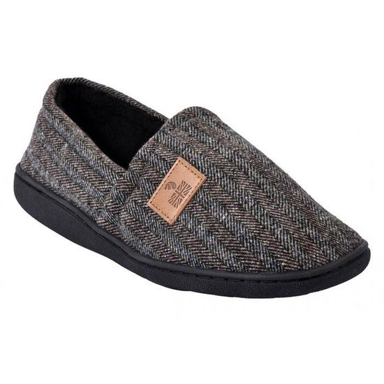 Ozabi Charentaise Uomo – Pantofole In Feltro Marrone Con Chiusura A Strappo – Modello K88R15 – Morbide E Calde Con Suola Rigida – Taglia 43 EU