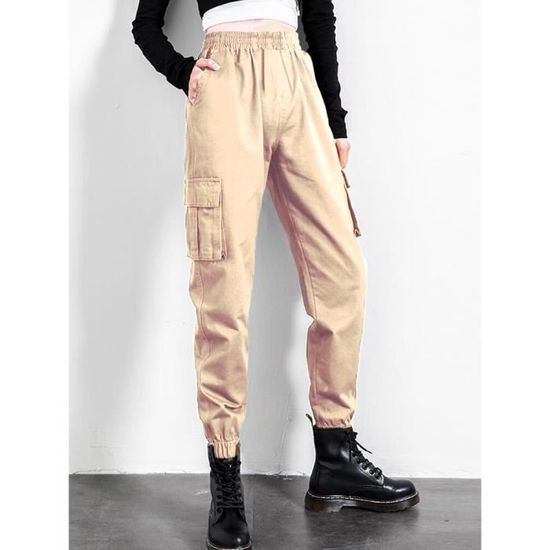 Pantalon Cargo Baggy Femme Style Y2K - Multi-poches, Coupe Large, Pour Randonnée, Travail, Extérieur