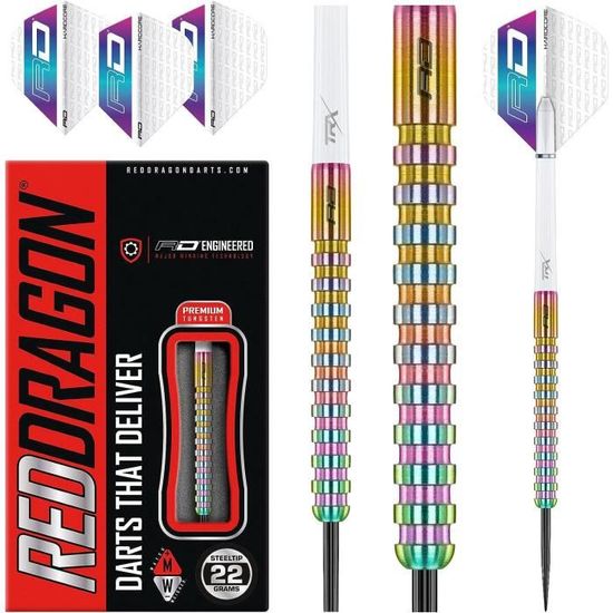 Fléchettes Red Dragon Javelin - Tungstène 18 G, Ailettes Et Tiges Incluses - Jeu De 3