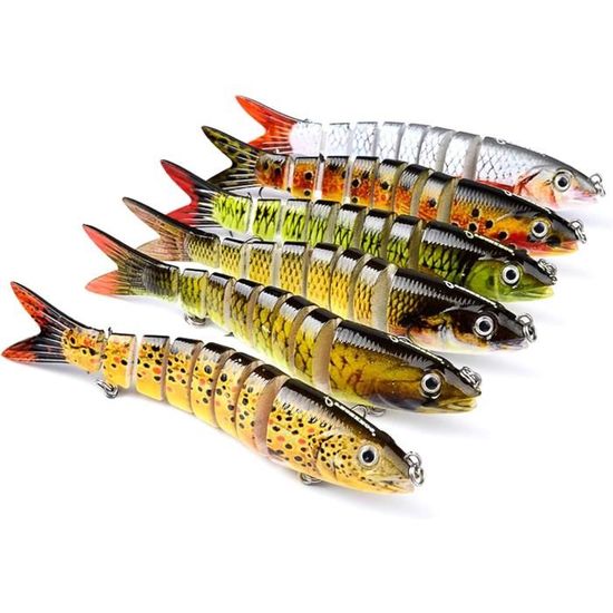 Lot Leurres De Pêche Joyeee Pour Truite, Brochet - Swimbait Crankbait Artificiel 10cm