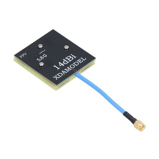 Antenne Patch Triple Alimentation FPV - Antenne Directionnelle Polarisation Circulaire 5.8GHz 14dBi