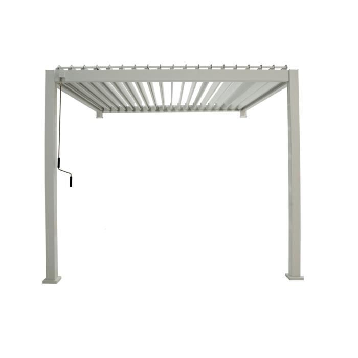 PERGOLA BIOCLIMATIQUE OMBREA 3X3,6 Adossée - Blanc