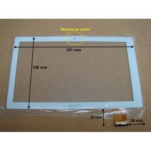 Vitre tactile blanche pour ARCHOS 101d Magnus