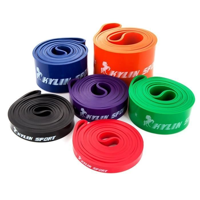 LOT DE 6 KYLIN SPORT Bande Elastique de Résistance Bande Latex de Yoga