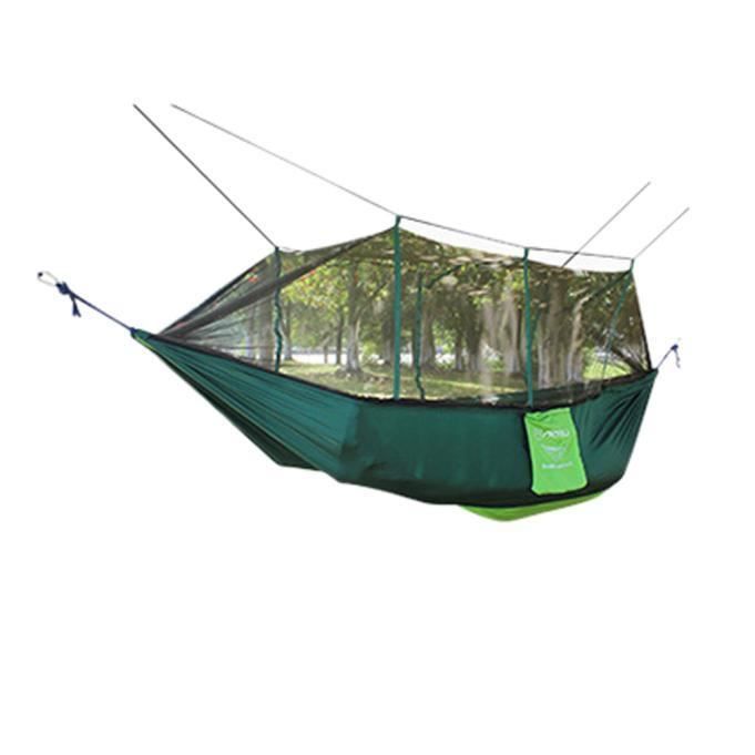 Hamac de parachute de 2 personnes double plein extérieur solide terrasse Patio Yard Camping GN_LY * 247