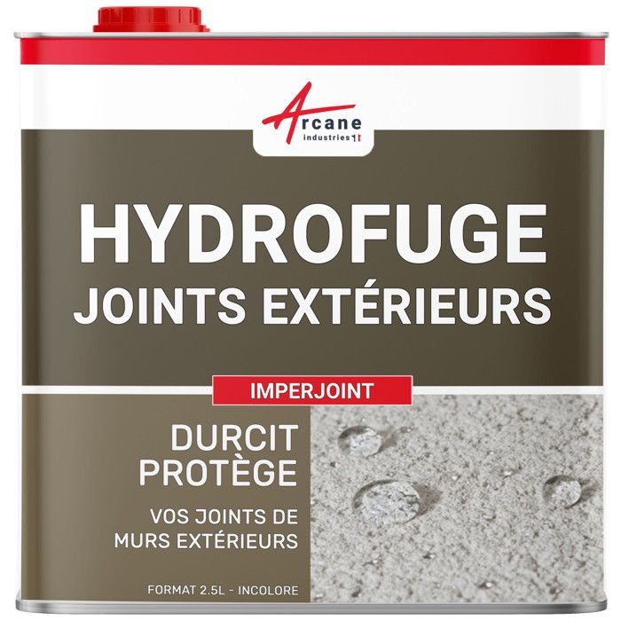 Joint farinant et friable durcisseur hydrofuge imperméabilisant IMPERJOINT - Liquide- Transparent - 2.5L (jusqu a 12.5m²)