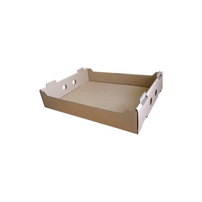 Caisses traiteurs en carton kraft brun, de dimensions 37x30x7 cm.Résistantes et pratiques, ces caisses sont prévues pour le
