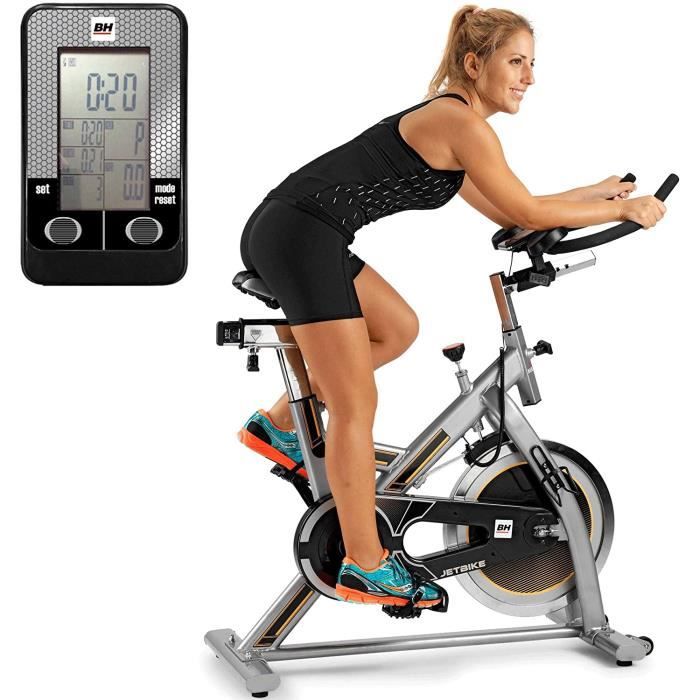 BH Fitness Jet Bike H9158RF, vélo de biking, volant d'inertie 20 kg, Transmission courroie Poly-V