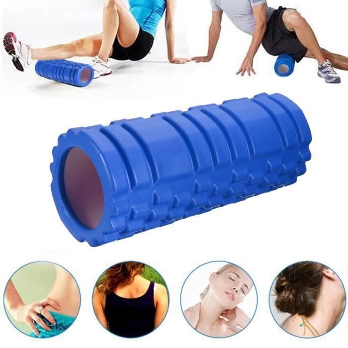 TEMPSA Rouleau de Yoga Mousse Muscle Massage EVA + PVC bleu A61443