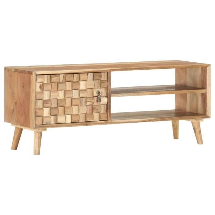 Meuble TV scandinave - Meuble de salon Banc TV - Buffet Bas table basse -100x35x40 cm Bois d'acacia massif