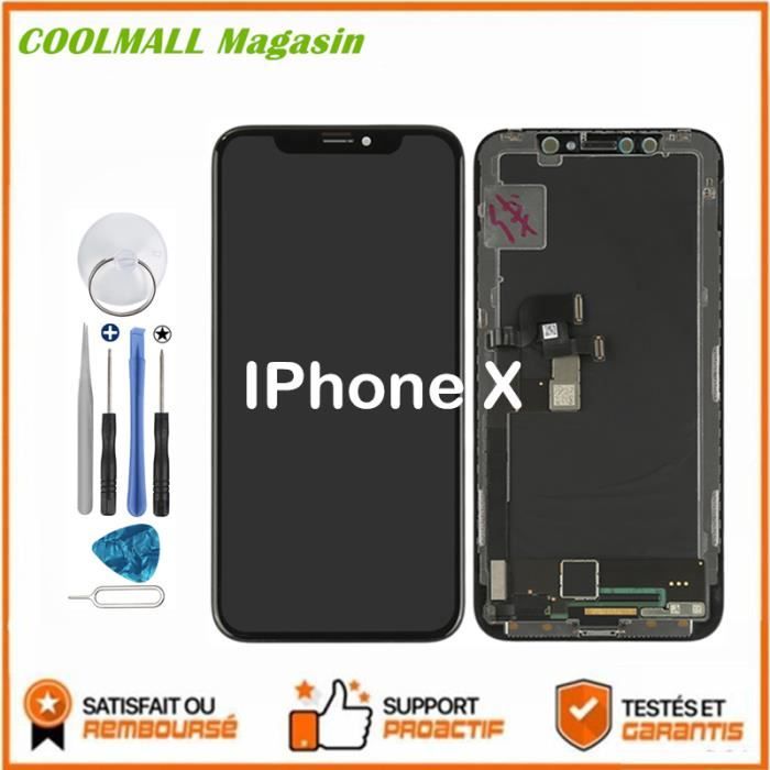 Écran LCD pour IPhone X noir sur chassis