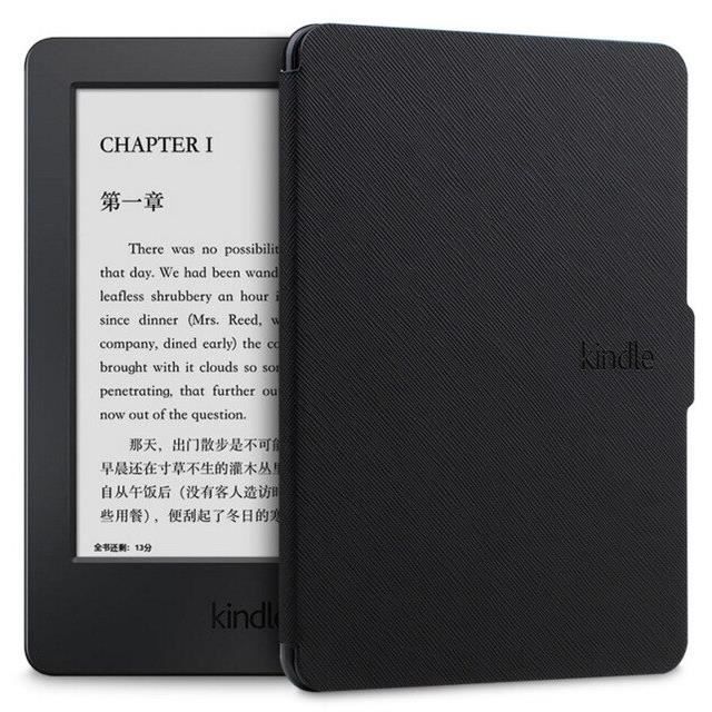 Pour capa amazon kindle paperwhite 1-2-3 housse étui Ultra mince pour tablette 6 pouces coque avec sommeil~Black*CL7744