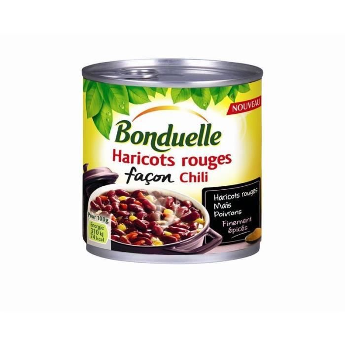 BONDUELLE - Haricots Rouges Cuisinés Façon Chili 400G - Lot De 4