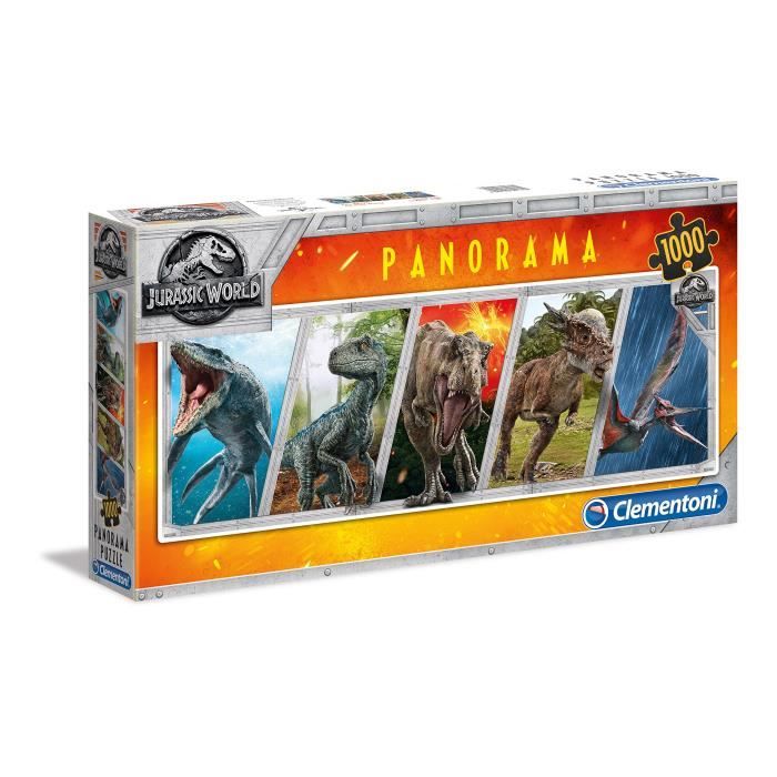 Clementoni - 39471 - High Quality Collection Panoramique Puzzle - Jurassic World - 1000 Pieces