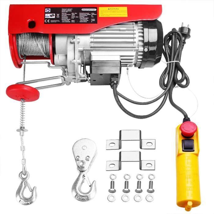 Treuil électrique 200/400 kg avec câble en acier