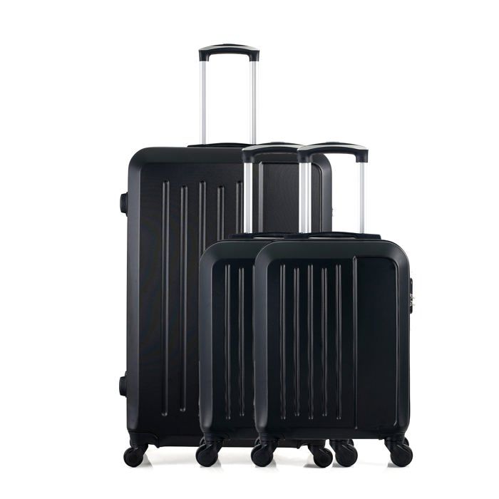 HERO – SET DE 3 - ABS – 75cm – 4 roues – VESUVIO-P – NOIR