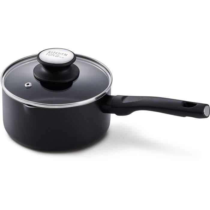 KITCHEN FUN BY BEKA 13856174 Salsa Casserole + couvercle 16 cm - Tous feux + induction - Noir
