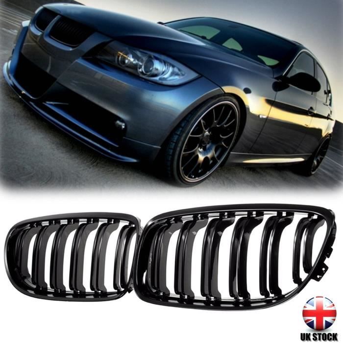 Avant Calandre Grilles Noir Brillant Pour BMW 3-Series E90/E91 2009-2011 4 Porte