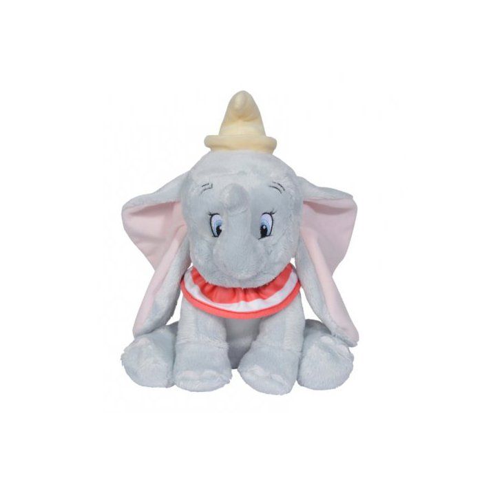 Peluche Disney : Dumbo L Elephant Gris 17 Cm - Doudou Licence Enfant - Animal Disney Nouveaute - Heros - Cadeau Naissance