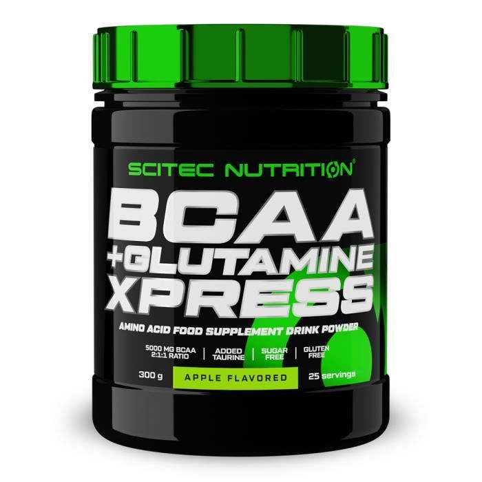 BCAA en poudre BCAA + Glutamine Xpress - Apple 300g