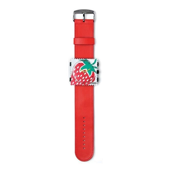 Bracelet de montre Stamps rouge mat 3 cm Rouge