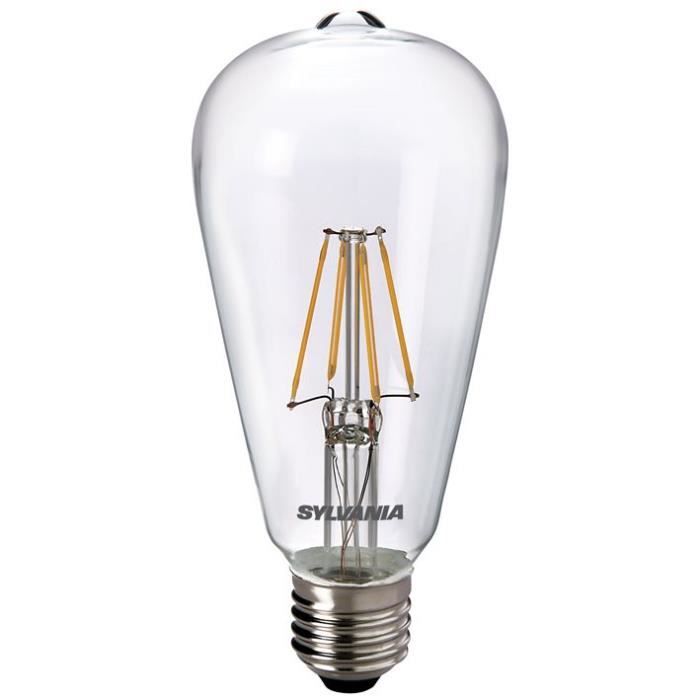 SYLVANIA Ampoule LED à filament Toledo RT ST64 E27 4W équivalence 40W
