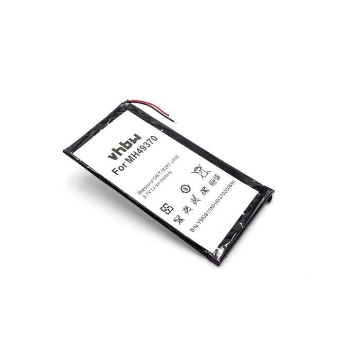 Batterie de remplacement pour Tablet, Notepad, Netbook RCA 10''', RCT6203W46, RCT6272W23. - Remplace: MH49370. - Technologie: Li-...