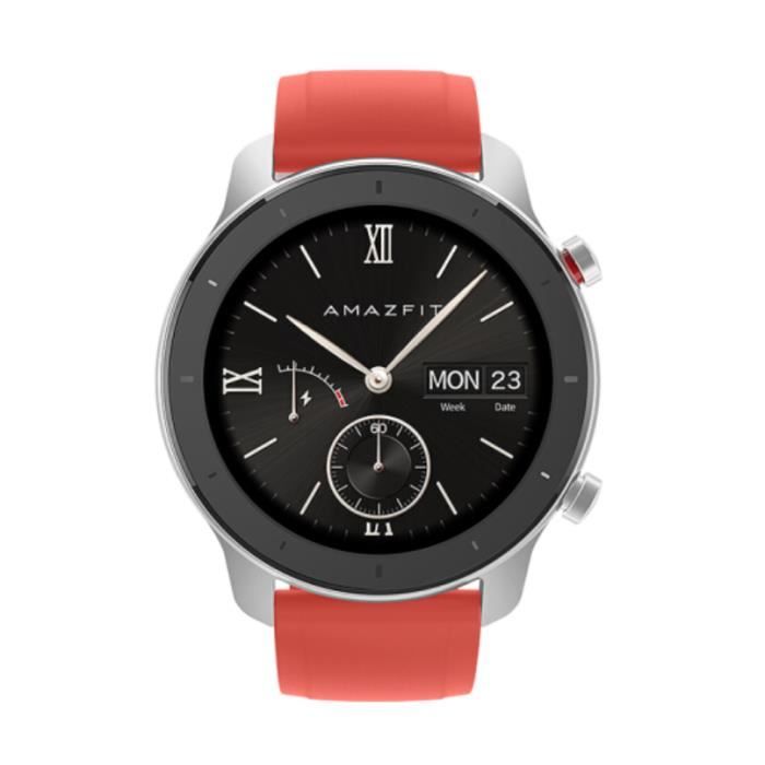 Amazfit GTR XIAOMI-Montre Connectée-Montre GPS-Montre Contactée Femme-42mm-Ecran Grand-Coloris :Rouge meilleur cadeau pour homme