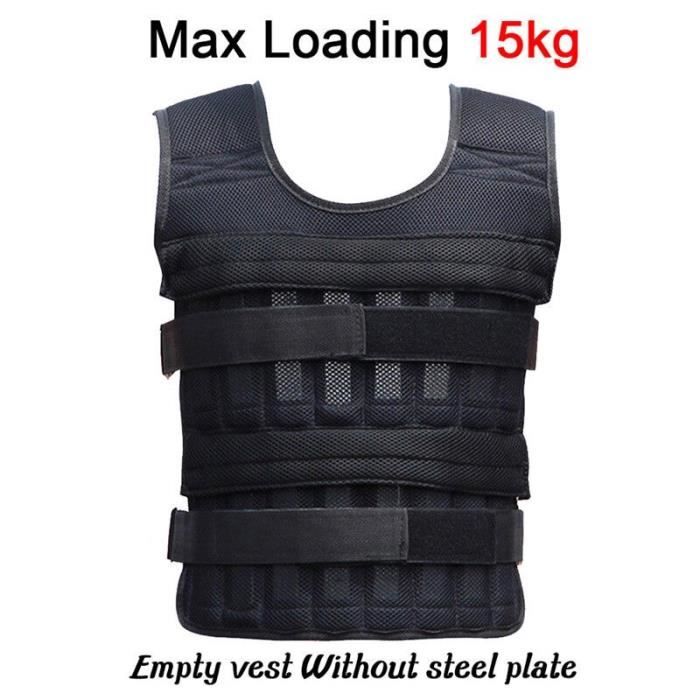15KG -Gilet lesté réglable pour entraînement, équipement de Fitness, vêtements de sable, 15-20-35-50KG