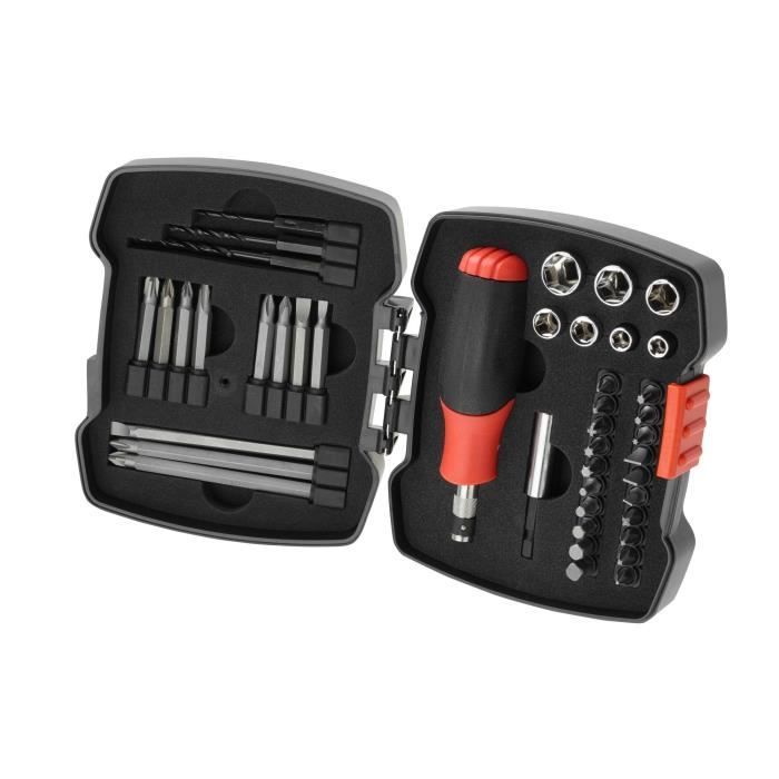 Black + Decker C tournevis à cliquet - A7175-XJ - 43 pièces - embouts douilles