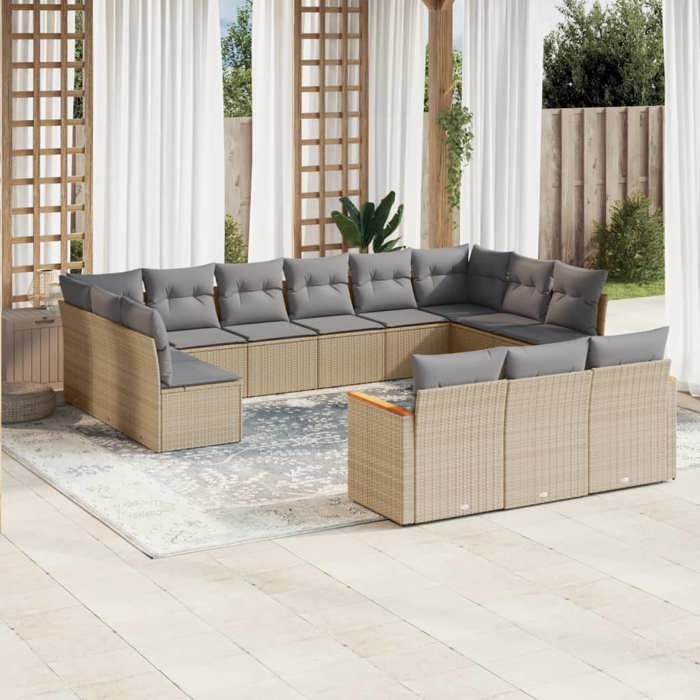 vidaXL Salon de jardin Mélange