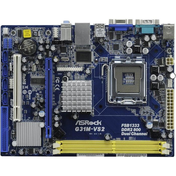 Carte mère ASRock G31M-VS2 Intel G31 LGA 775 2xDDR2 8GB Micro ATX - Asrock