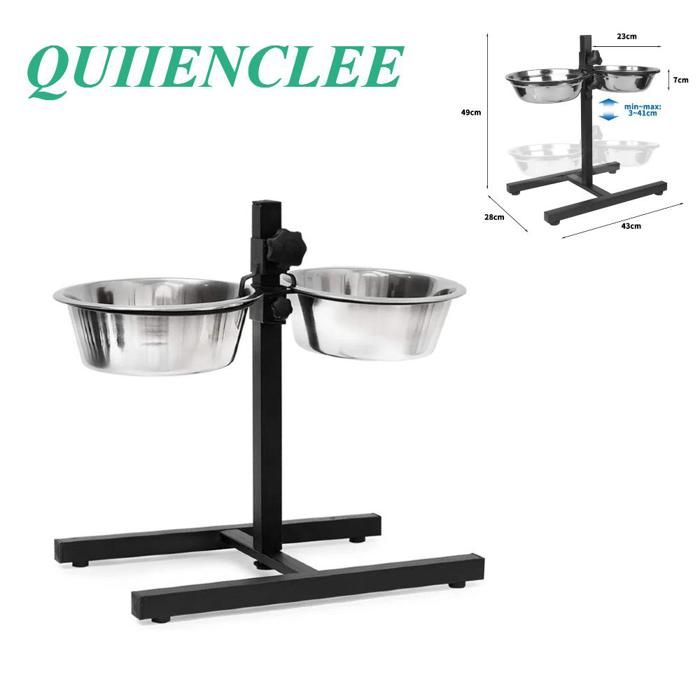 Meilleurs prix pour QUIIENCLEE-Gamelle pour chien, gamelle surélevée réglable en hauteur pour petits chiens et chats, petits et moyens chiens