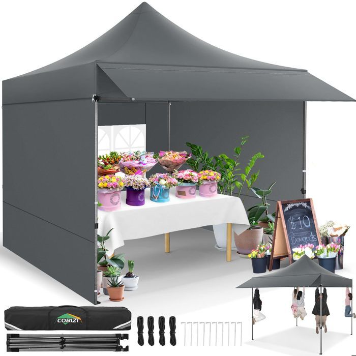 Tente d'auvent pop-up instantanée de 3 x 3 m – Gazebo commercial avec