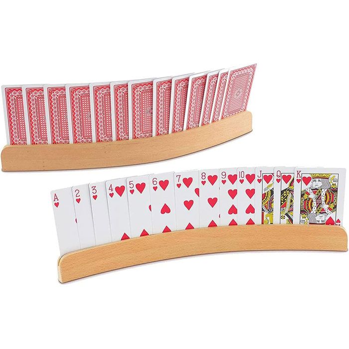 Porte-cartes pour enfants 2 pièces cartes à jouer support de cartes mains libres