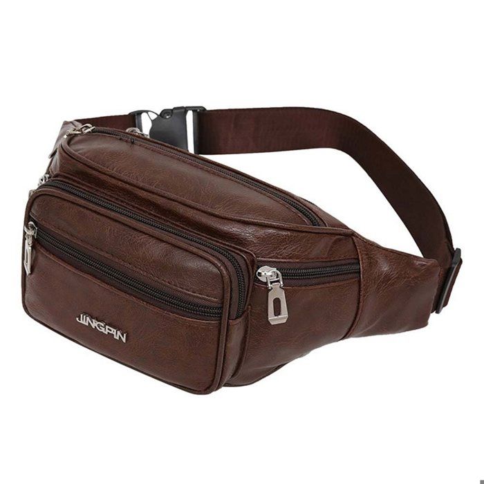 Sac Banane Vintage en Cuir Pochette Ventrale pour Hommes et Femmes