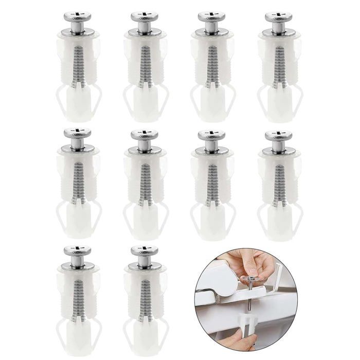 Lot De 2 Paires De Cache-boulons Pour WC En Acier Inoxydable | Couvre Vis De Cuvette, Décoratif Et Facile à Installer