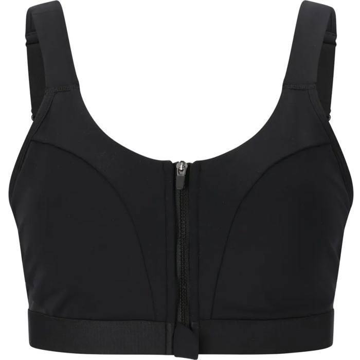 Brassière de sport zippé femme Endurance Crystale - black Brassière de sport zippé femme Endurance Crystale - black