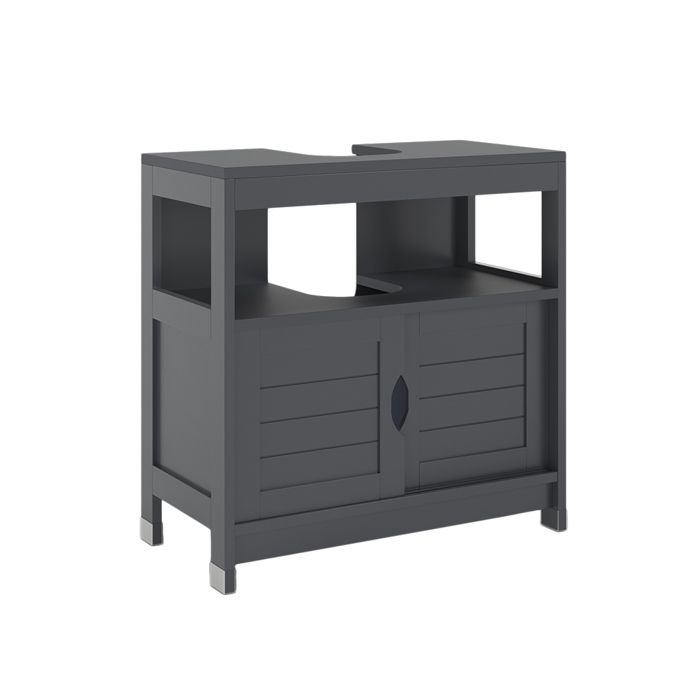 Meuble vasque simple Vilda 60x60cm Gris Vicco 55543 Meuble vasque simple Vilda 60x60cm Gris Vicco 55543