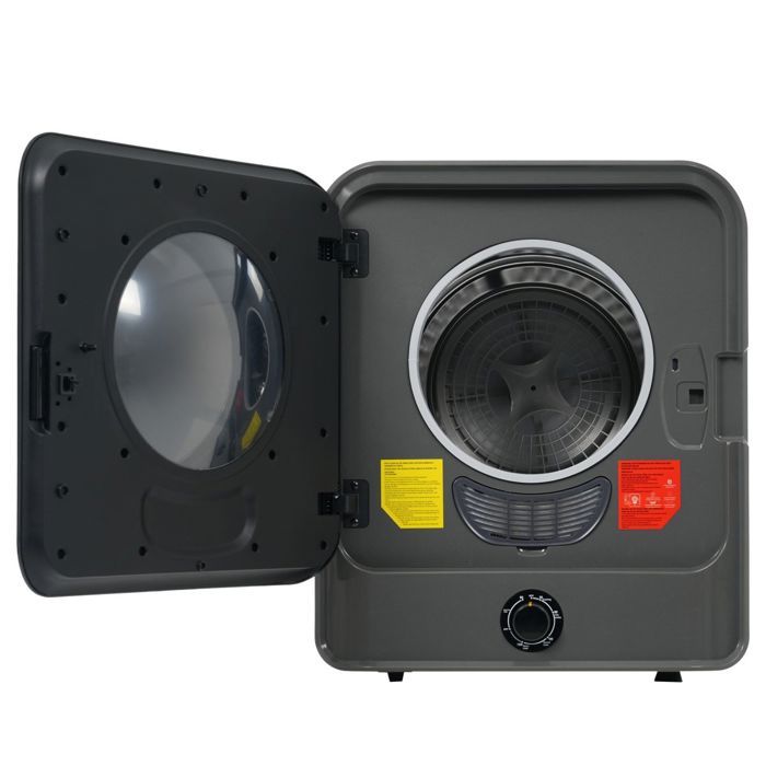 Sèche-linge 3kg Blanc Évacuation - 830W - 5 Programmes - Triple Filtre - Acier Inoxydable - Classe G - Antisurchauffe - Murale - Nobrand