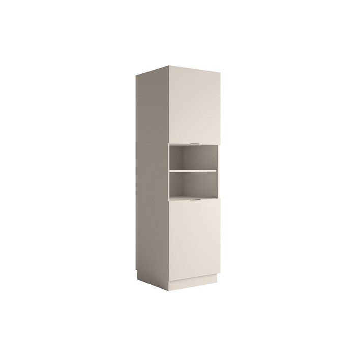 Colonne de cuisine avec 2 portes et 2 niches - Beige - CARMEO