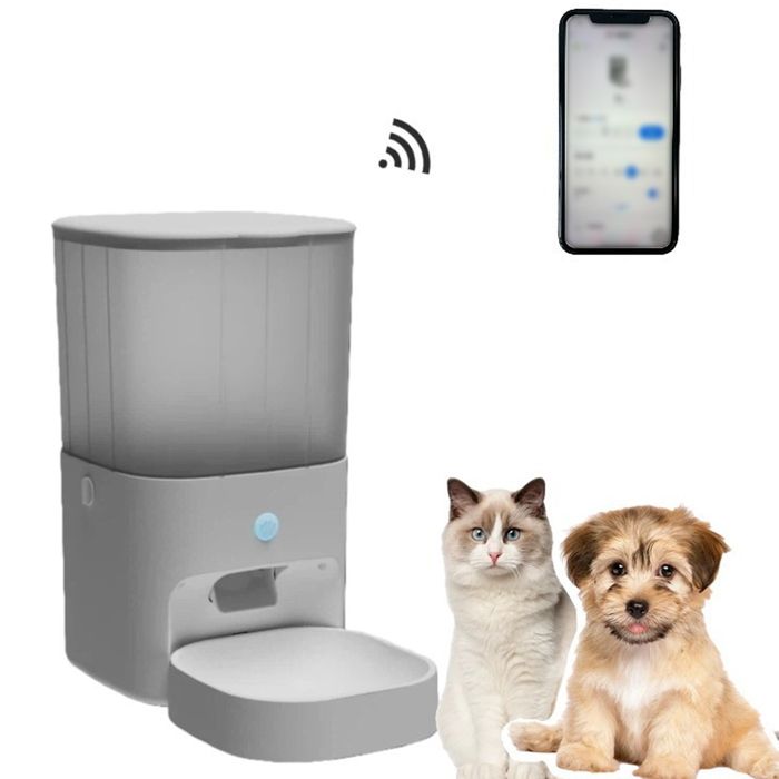Distributeur Croquettes Chat Automatique 335 cm 6 L Contrôle via application Distribution Programmée Grand Réservoir de Nourriture